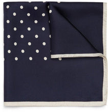 Kingsquare 100% Silk Polka Dot Pocket Square with Gift Box