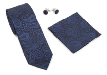 Kingsquare Paisley Tie, Pocket Square, Cufflinks Set