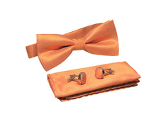 Kingsquare Bow tie, pocket square, and cufflinks 3pcs matching set