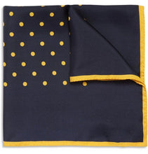 Kingsquare 100% Silk Polka Dot Pocket Square with Gift Box