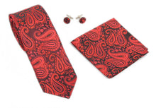 Kingsquare Paisley Tie, Pocket Square, Cufflinks Set