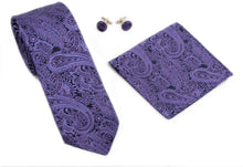 Kingsquare Paisley Tie, Pocket Square, Cufflinks Set
